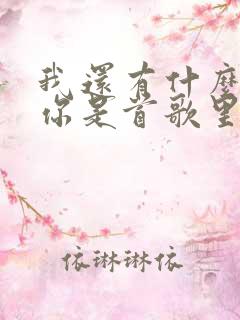 我还有什么留给你是首歌里的歌词 我还有什么留给你是首歌里的歌词