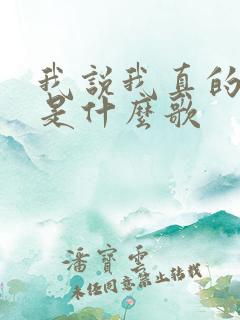 我说我真的爱你是什么歌 我说我真的爱你是什么歌