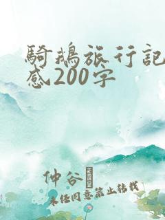 骑鹅旅行记读后感200字