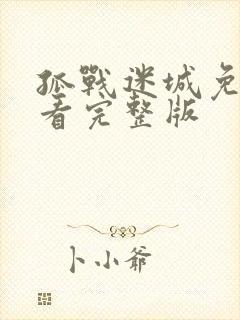 孤战迷城免费观看完整版