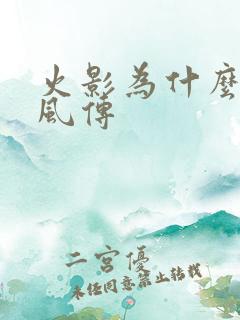 火影为什么叫疾风传