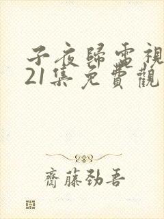 子夜归电视剧第21集免费观看