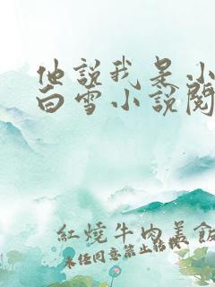 他说我是小妖精白雪小说阅读
