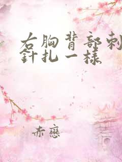 右胸背部刺痛感针扎一样