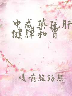 中成药疏肝理气健脾和胃