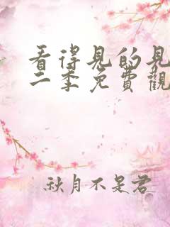 看得见的见子第二季免费观看全集
