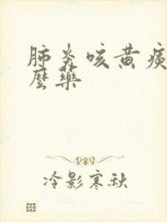 肺炎咳黄痰吃什么药