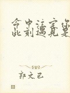 命中注定你我在此刻遇见是什么歌