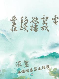 爱的欲望电影院在线播放