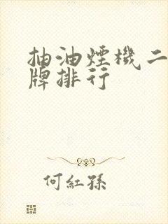 抽油烟机二线品牌排行