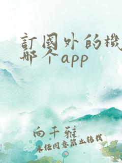 订国外的机票用哪个app