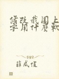 修改截图上的文字用什么软件