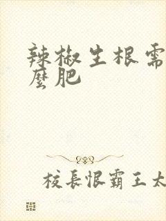 辣椒生根需要什么肥 辣椒生根需要什么肥