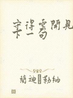 守得云开见月明下一句