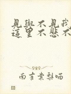 见与不见我都在这里不悲不喜