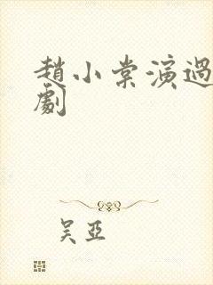 赵小棠演过什么剧
