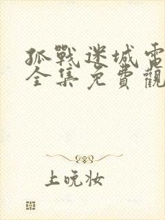 孤战迷城电视剧全集免费观看27集