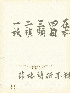 一二三四在线播放视频日本一成人管