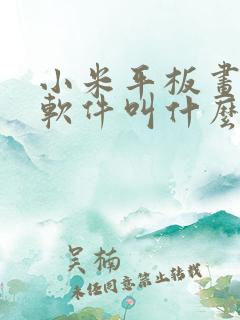小米平板画画的软件叫什么