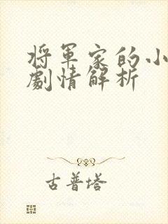 将军家的小娘子剧情解析