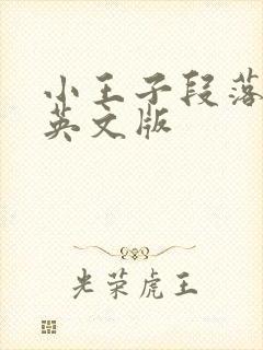 小王子段落摘抄英文版 小王子段落摘抄英文版