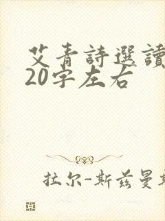 艾青诗选读后感20字左右