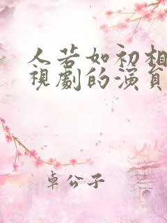 人若如初相见电视剧的演员表