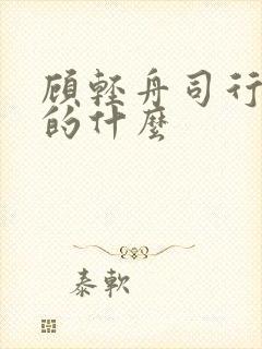 顾轻舟司行霈讲的什么