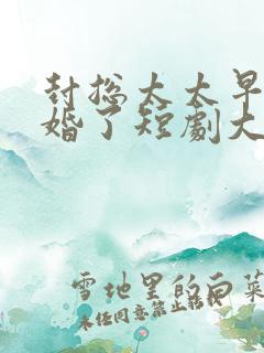封总太太早想离婚了短剧大结局 封总太太早想离婚了短剧大结局