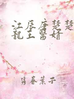 江辰唐楚楚by龙王医婿