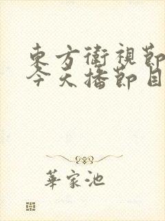 东方卫视节目表今天播节目表