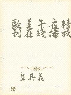 欧美午夜精品福利在线播放