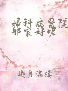 妇科病医院该走那家好呢 妇科病医院该走那家好呢