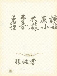 免费不原谅,不复合,苏小姐独美小说