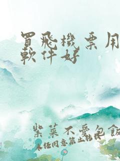 买飞机票用哪个软件好