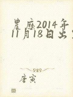 农历2014年11月18日出生八字