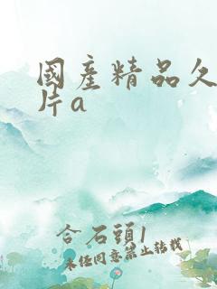 国产精品久久毛片a