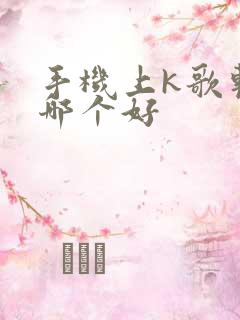 手机上k歌软件哪个好