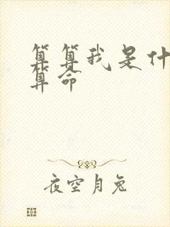 算算我是什么命算命