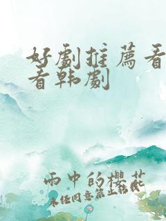好剧推荐看了又看韩剧 好剧推荐看了又看韩剧