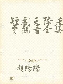 短剧天降老婆免费观看全集 短剧天降老婆免费观看全集