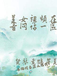 美女视频在线观看网站一区