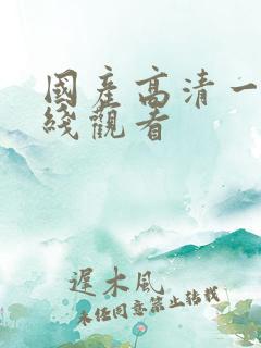 国产高清一级在线观看