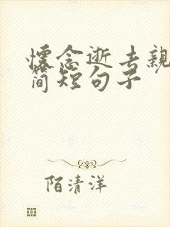 怀念逝去亲人的简短句子