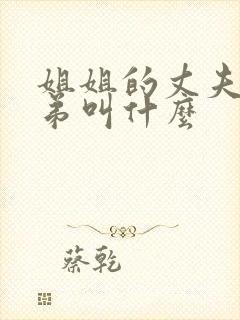 姐姐的丈夫的弟弟叫什么