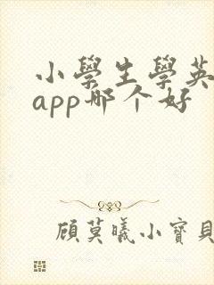 小学生学英语的app哪个好