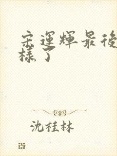 宋运辉最后怎么样了
