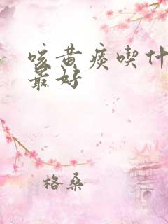 咳黄痰吃什么药最好