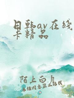 日韩av在线不卡精品