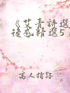 《艾青诗选》读后感精选5篇